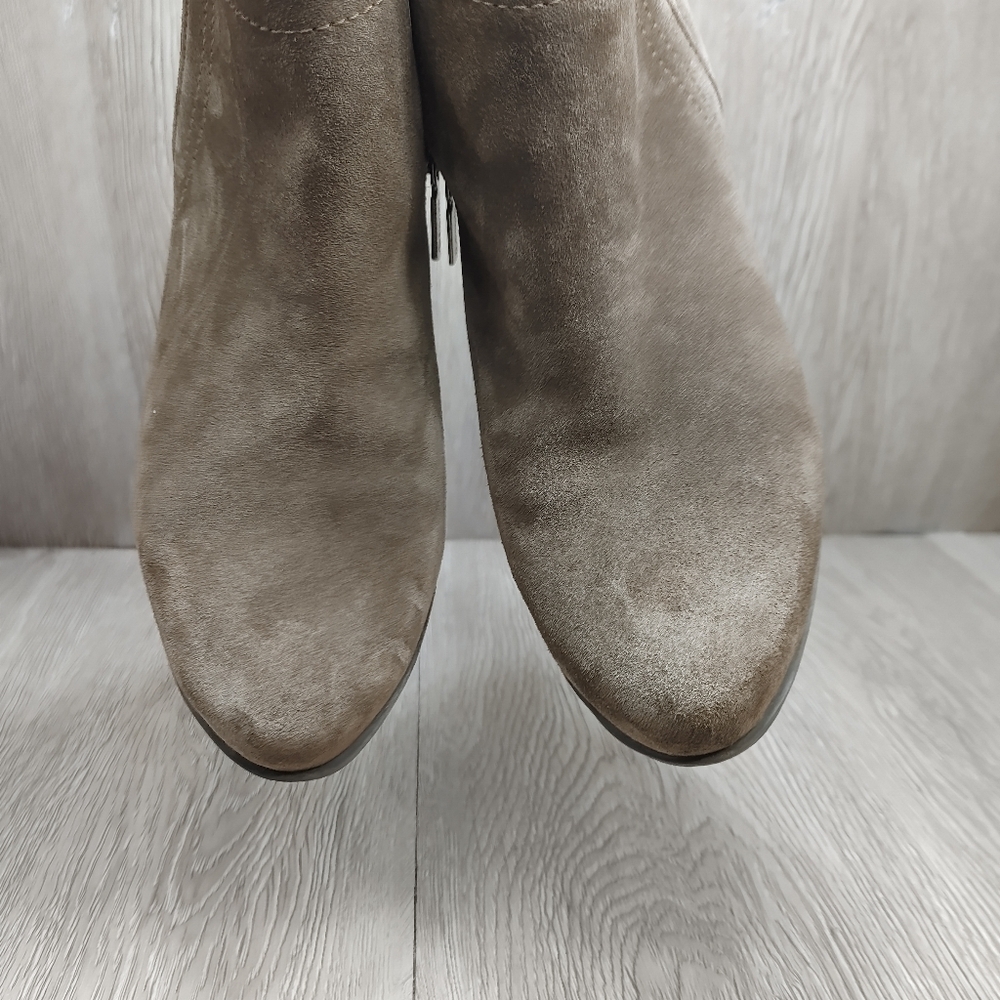 Blondo Valli Bootie Waterproof Suede Ankle  Boot Side‎ Zip Dark Taupe 7.5 Casual - Picture 7 of 13